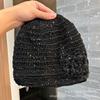 Spring Flower Baotou Hat Spice Girl Hollow Breathable Cool Handmade Knitted Sleeve Cold Hat Sequined Wool Hat