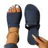 2026 Summer Women's Plus Size Open-Toe Flat Slippers - European and American Style, Comfortable Beach Sandals