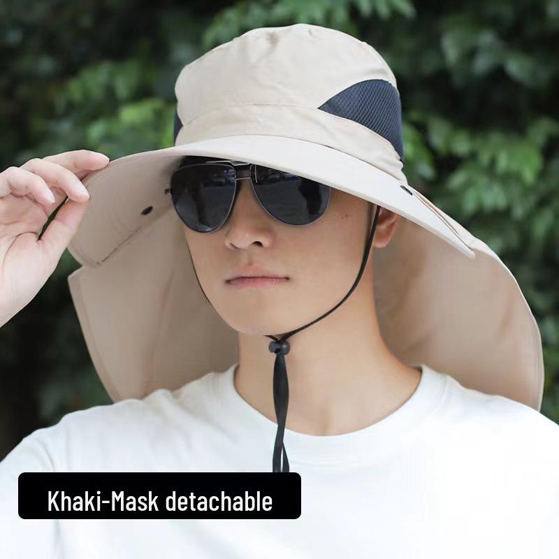 Men's Large Brim Anti-UV Summer Fishing Sun Hat