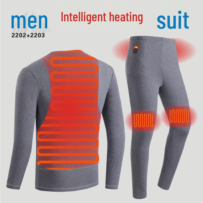 Grenzüberschreitendes Smart-Heating-Paar-Set: Konstant Temperatur Warme Unterwäsche & Lange Hosen