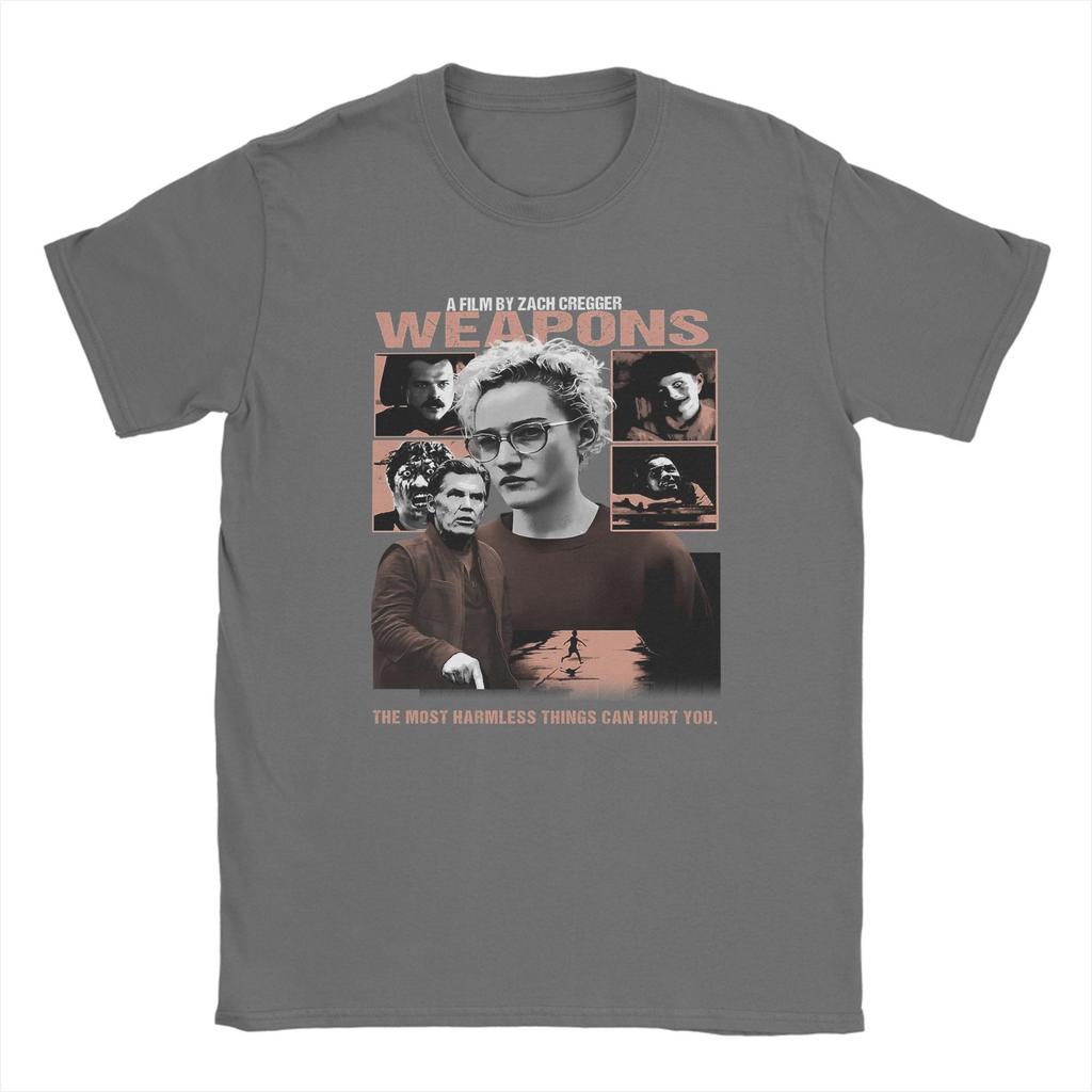 Men T-Shirt  Weapons Movie 2025 Vintage Cotton Tees Short Sleeve  T Shirt Crew Neck Clothing Summer