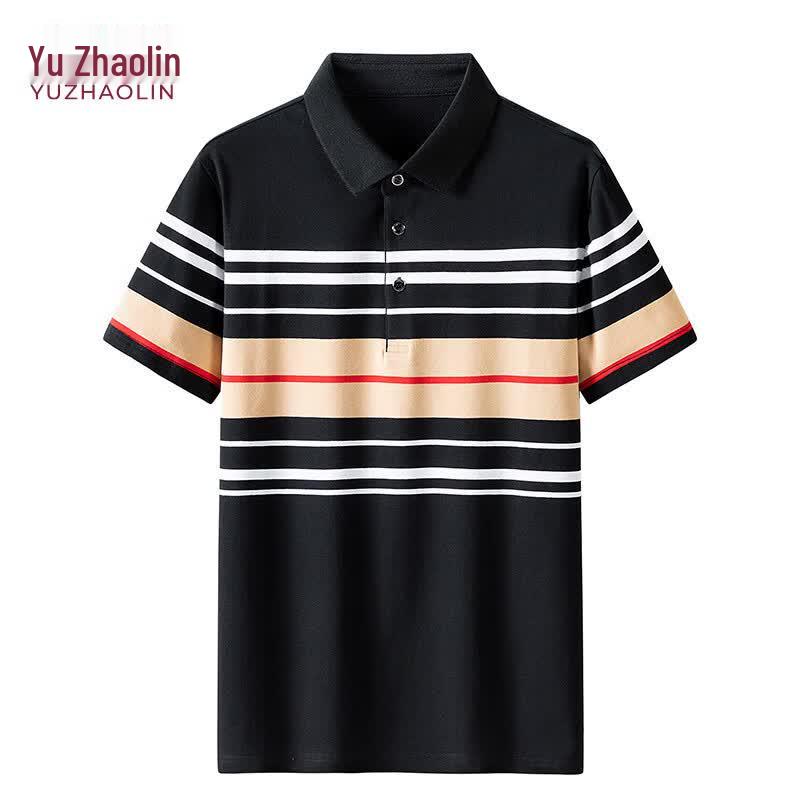 YUZHAOLIN Men s Striped Polo Shirt 2XL