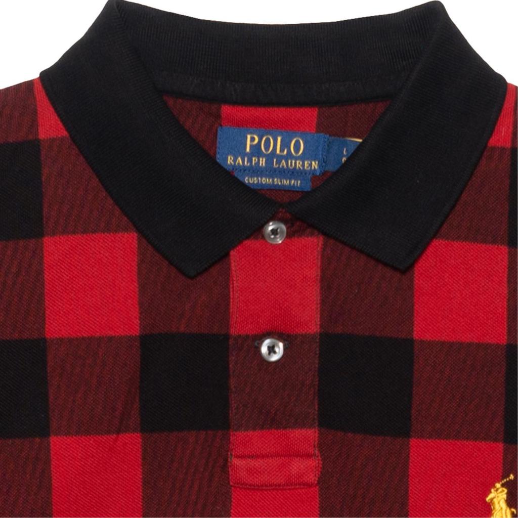 Polo Ralph Lauren FW22 Custom Slim Fit Check Logo Embroidered Short Sleeve Polo Shirt Men Polo Shirts MNPOKNI1N822035-620