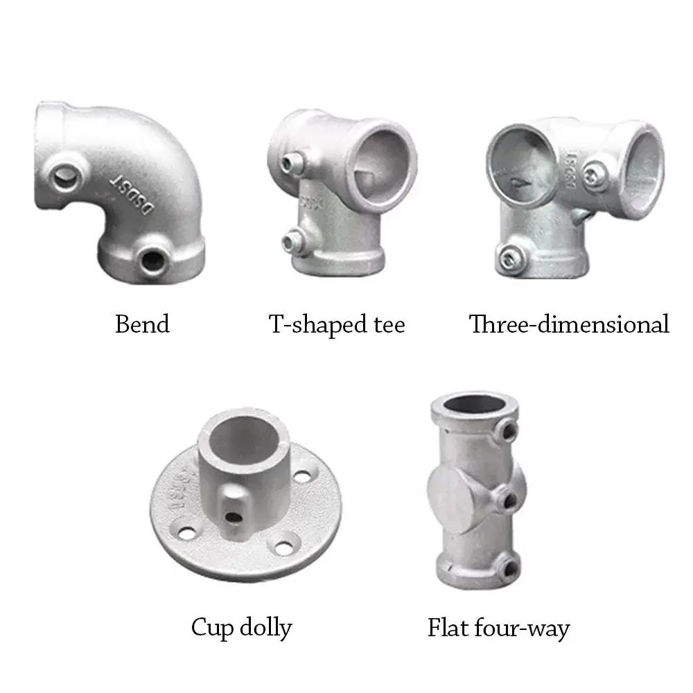 1/2''/3/4''/1'' Rohrfitting Verbinder Feste Schnalle Kreisrahmen Befestigungselemente Winkel Aluminiumlegierung Stahl Kreisrohrverbinder