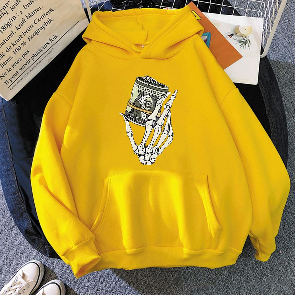 Money Roll 100 Hundred Dollar Hoodies Long Sleeve Male Sweatshirts High Street Streetwear Women Casual Mens
