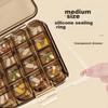 Jinlongxing Pill Organizer Box with 28 Compartments, Weekly Pill Reminder, Daily Medication Reminder, Portable Pill Dispenser for Elderly