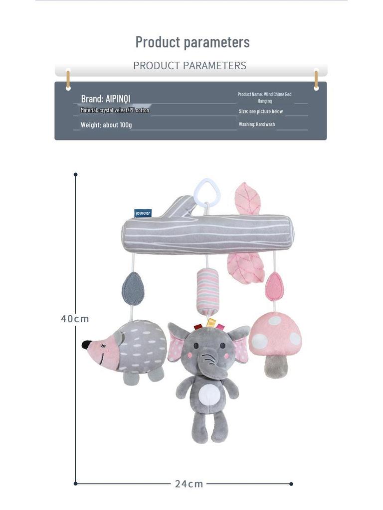 Aipinqi Baby Pink Animal Wind Chime Pendant Toy for Strollers