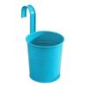 Metal Hanging Planter Flower Pot with Drain Hole Detachable Hook Railing Plant Pot for Balcony Garden Fence