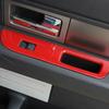 Red Window Lift Switch Panel Decor Cover Trim for 09-14 Ford F-150 Accessories
