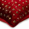 The HomeCentric For Chair Decorative Red Pillow Covers Velvet Beaded Dotted & Gold Foil Throw Pillow Cover Circles & Dots Modern - Wheeling Around Red