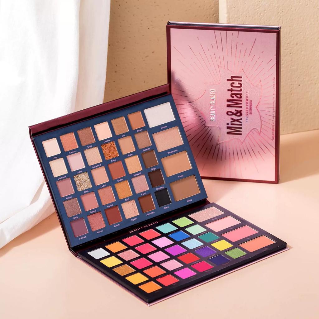 Authentic Beautyglazed Contouring Highlighter Blush Eyeshadow All-In-One Palette Cos Stage Makeup Colorful Multi-Functional Eyeshadow