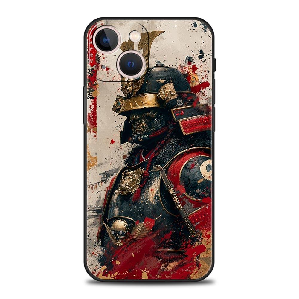 Japanese Bushido Samurai Phone Case For iPhone 17 Air 16 Plus 13 15 14 12 11 Pro MAX 7 8 SE Soft TPU Shockproof Cover Funda