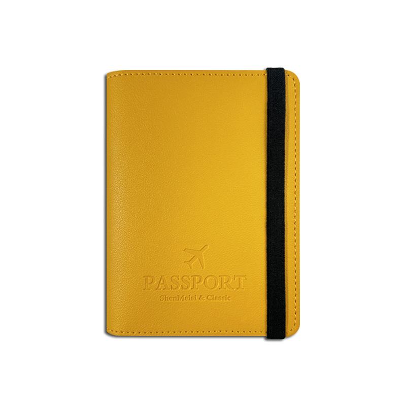 Multi-card Strap Passport Protection, This Set of Pu Thickened Leather Passport Clip Can Be Determined LOGO Leather Passport Bag
