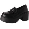 Fashion versatile loafers women's summer new comfortable thick-soled non-slip heightening small leather shoes