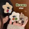 Autumn/Winter Plush Star Hair Clip - Versatile Bangs & Side Clip for Frizzy Hair Accessory