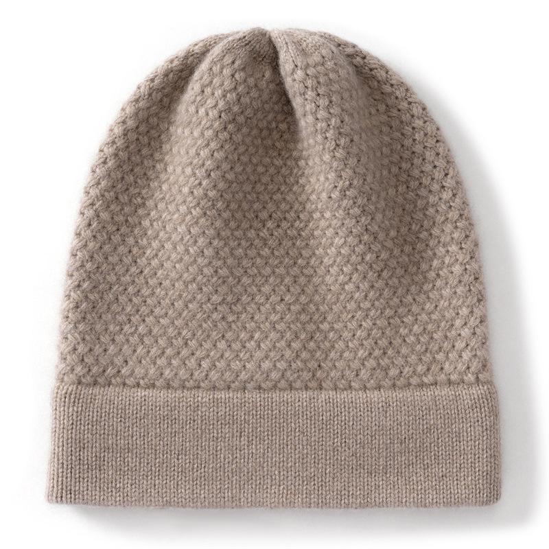 Women s 100% Pure Cashmere Ribbed Knit Hat - Stylish, Solid Color, Warm Head Wrap One Size