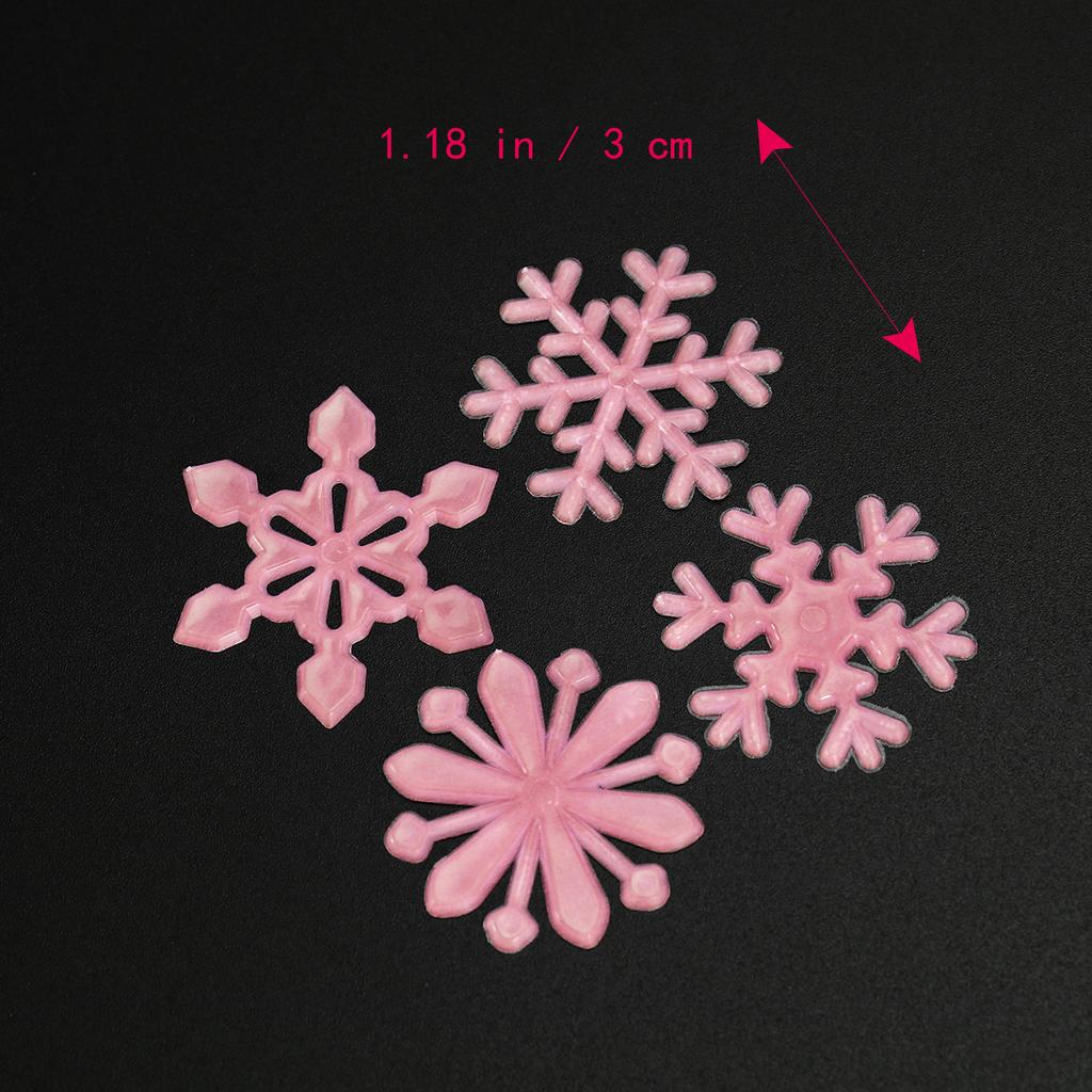 50Pcs 3D Snowflake Stickers for Walls Glow In Dark Christmas Party Home Decor Fluorescent Window Ceiling Application