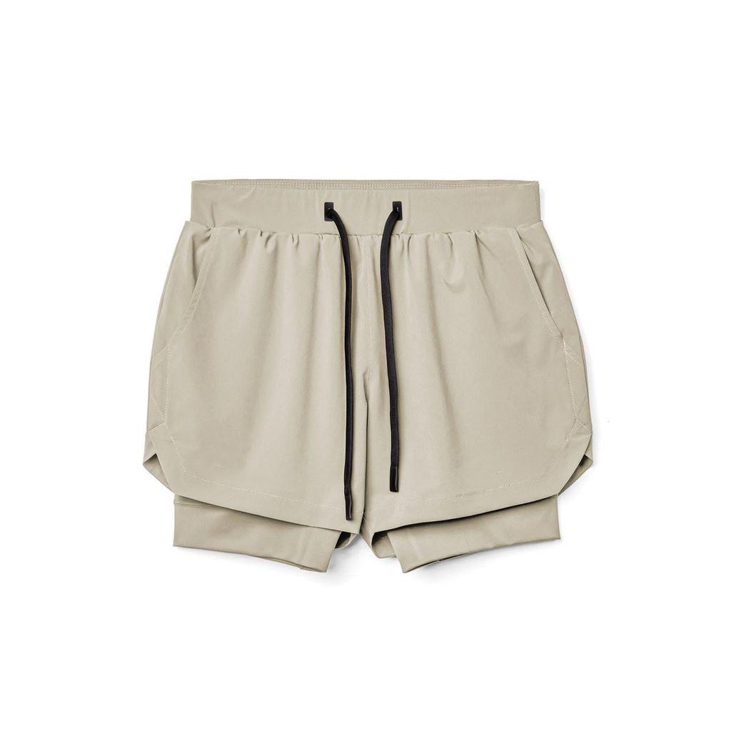 Men's Double-Layer Quick-Dry Running Shorts: Breathable, Trendy, and Casual for Outdoor Sports