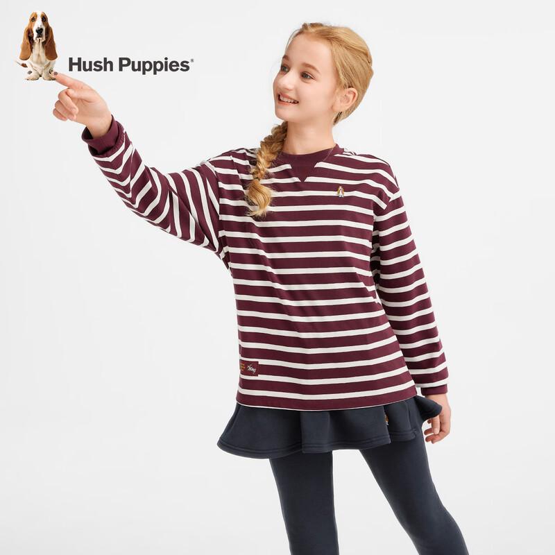 Hush Puppies Kids' Striped Long Sleeve Crew Neck T-Shirt