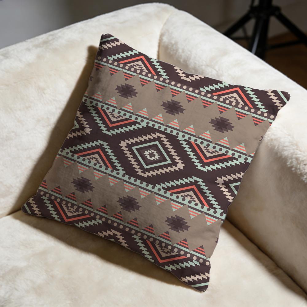 Native Fabric Pattern Cushion Cover Soft Decorative Pillow Case Suitable for Bedroom Sofa Car Travel Use