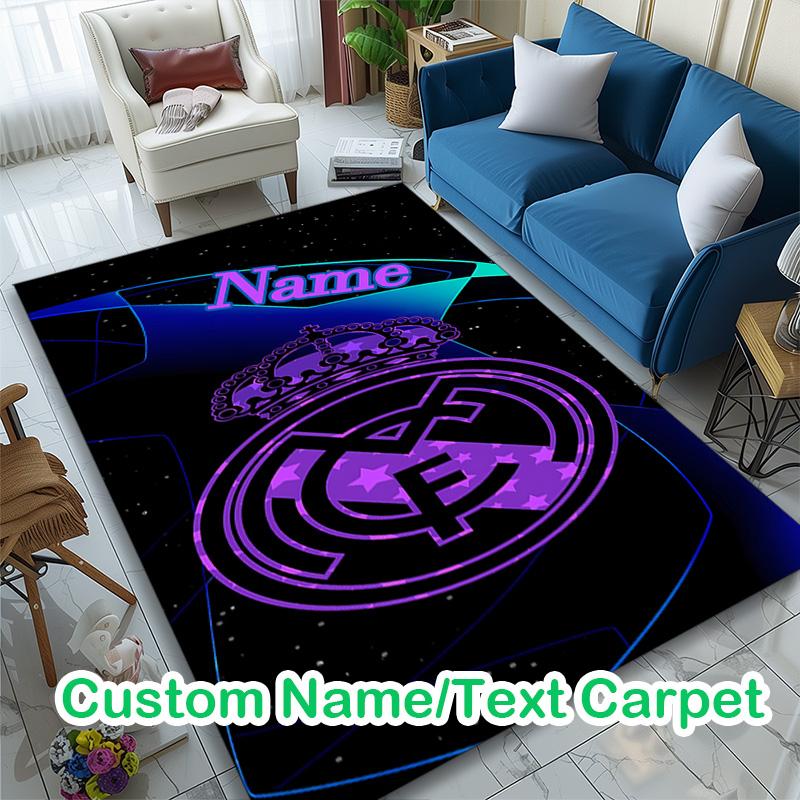1pc Office Carpet, Real Madrid (10) Chair Rug, Living Room Printed Area Rug, Home Chair Floor Mat
