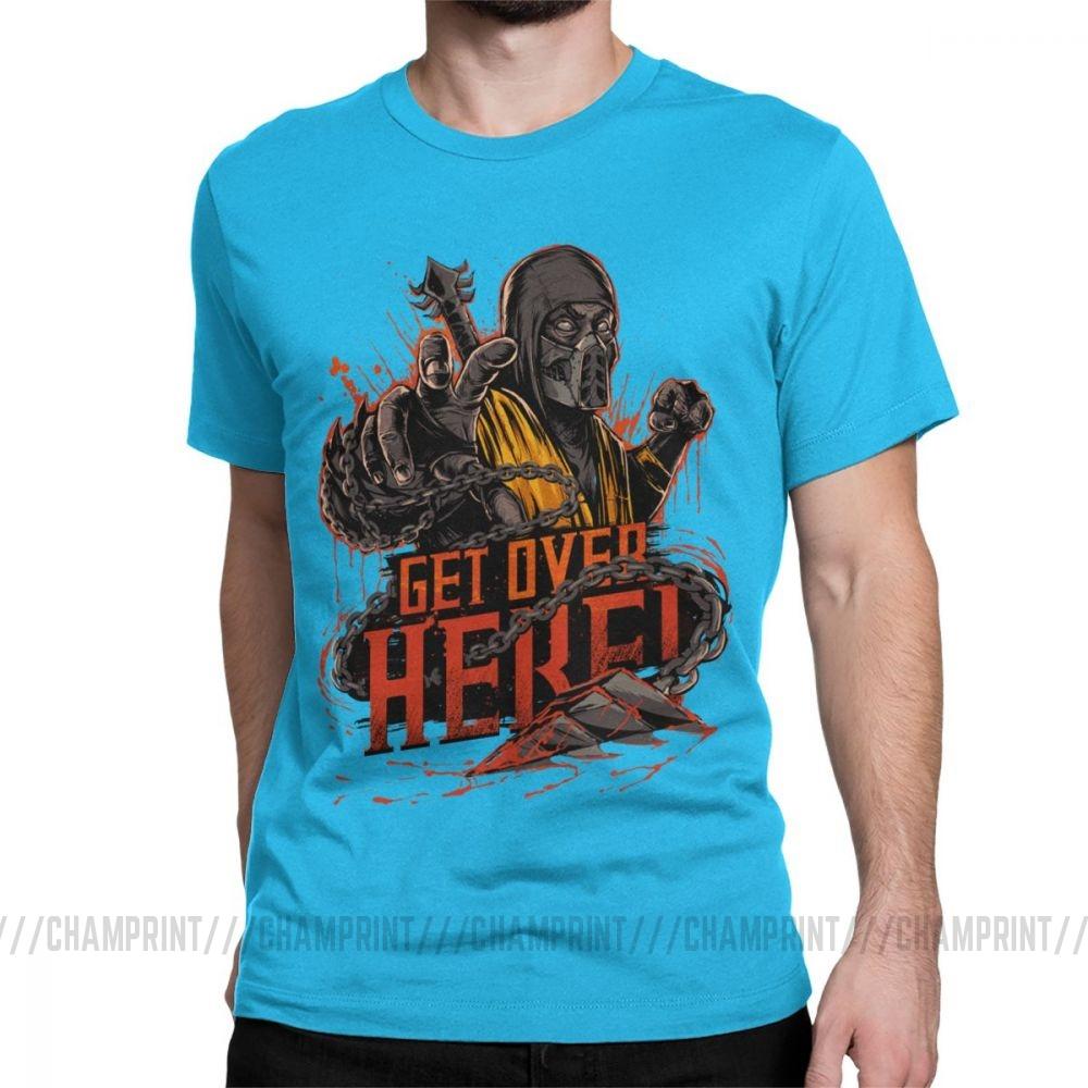 Scorpion Get Over Here Mortal Kombat 11 T Shirts Print Popular Fighting Game T Shirt