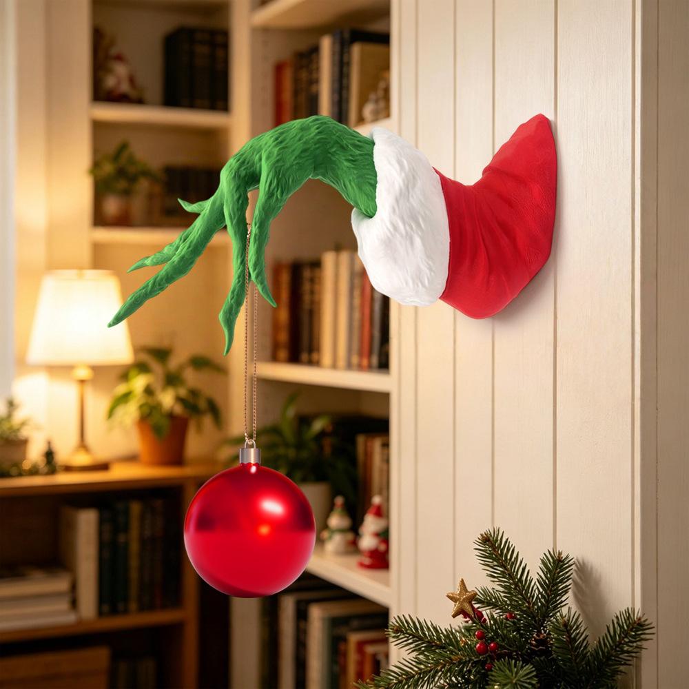 Christmas Hand Wall Decoration Festive Holiday Hanging Ornament for Home Party Decor