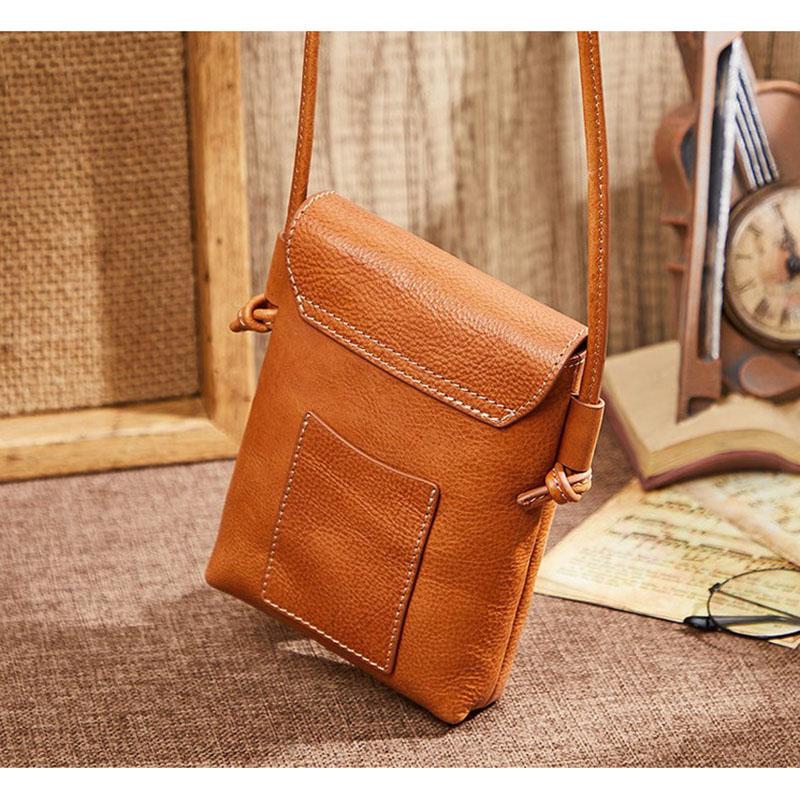 Fashion Cow Leather Cross body Bags For Woman Retro Casual Luxury Design Phone Purse Custom Initials Lady Business Shoulder Bag