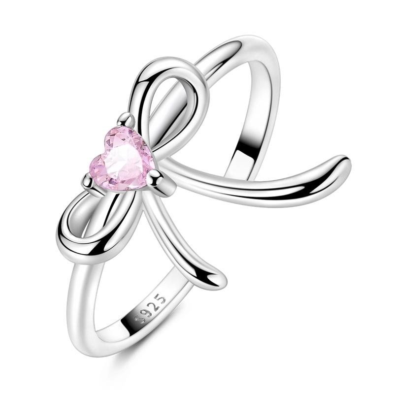 925 Silver Rings Sparking Purple White Pink Blue Zircon LOVE Wedding Ring Women Engagement Jewelry Anniversary Gifts