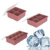Große Eiswürfelform aus lebensmittelechtem Silikon mit Deckel zur Aufbewahrung & zum Einfrieren von Eiswürfeln
