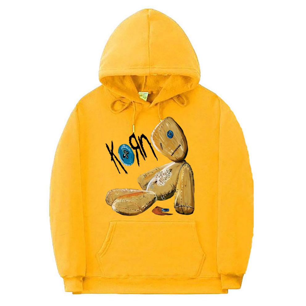KORN ISSUES ROCK BAND NOVINKA ČERNÁ Streetwear Unisex Alternativní kovy Mikina Unisex Dámské Vintage Oversized Mikiny Unisex mikina
