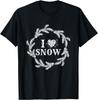 I Love Snow Wreath Winter Snowflake Graphic TShirt Casual Short Sleeve Tee