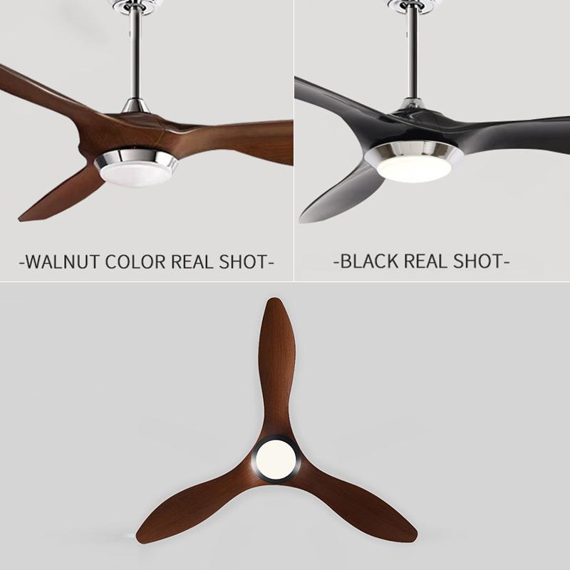 52 Inch large Ceiling Fan With Remote Control, Living Room, Dining Room, DC Motor, Reversible Blade, LED Fan Light With Light