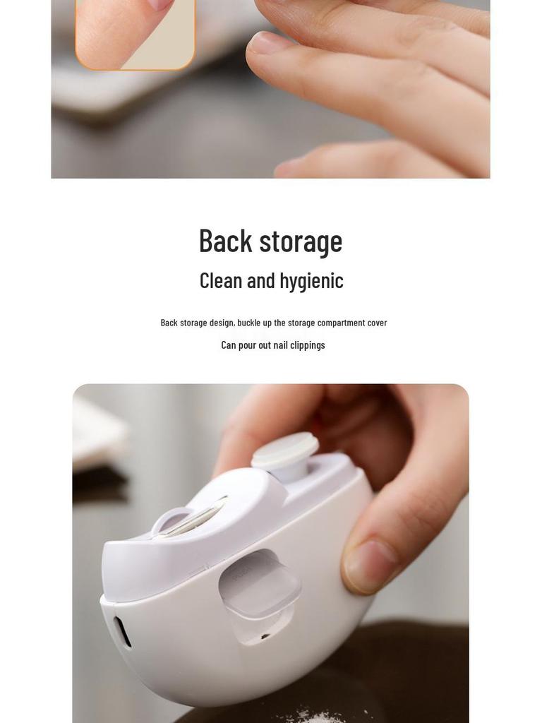 Automatic Electric Nail Clipper & Grinder: Safe for Elderly, Children, and Adults - Anti-Pinch Design