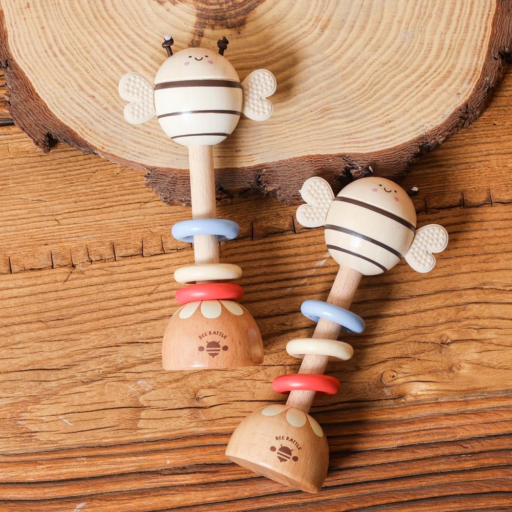 Musical Instruments Montessori Music Wooden Cartoon Bee Ringing Toy 0 12 Months Toys Kids Early Educational Wooden Instruments