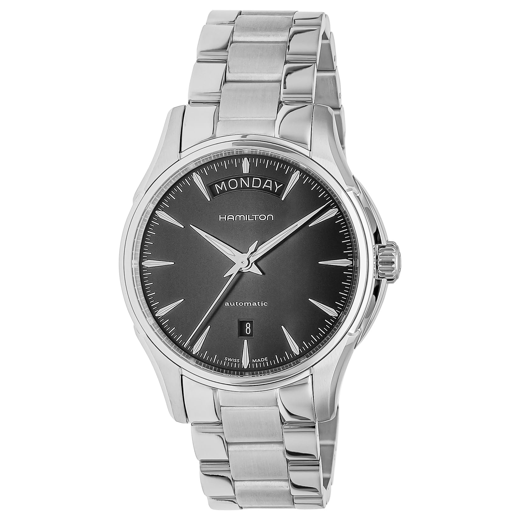 

Jazzmaster Day Date Black Dial Stainless Steel Sapphire Glass Automatic Winding 40MM Swiss Watch Brand H32505131 Silver [Hamilton] Men s [Item]
