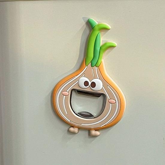 Cartoon Flaschenöffner Kühlschrankmagnet 3D Sandwich Zwiebel Banane Wassermelone Ananas Flaschenöffnungs Werkzeug Kühlschrankmagnet Zubehör