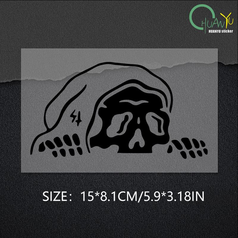 Peep Skeleton Car Sticker Decorated Windshield Windows Halloween  Lurking Reaper Ghost Stickers Die Cutting Vinyl Decals