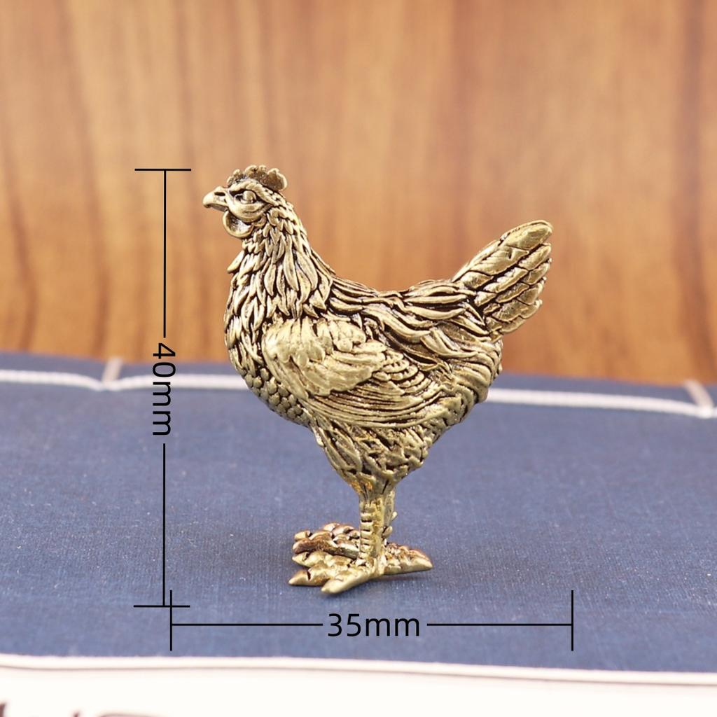 Creative Brass Chicken Home Living Room Desktop Tea Pet Ornament