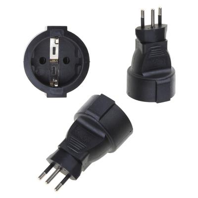 Adaptateur d'alimentation secteur 3 broches suisse vers 2 broches rondes EU, connecteur mâle vers femelle, adaptateur secteur 16 A/110-250 V