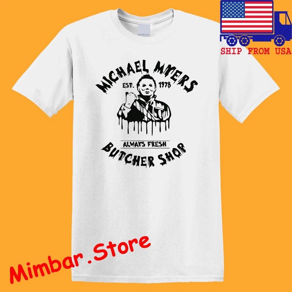 Michael Myers Butcher Shop Men s White Size S-5XL S
