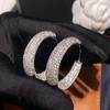 Gorgeous Dainty Circle Round Hoop Earrings for Women Charming Cubic Zirconia Wedding Engagement Jewelry Party Accessories