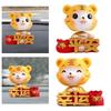 Adorable Small Tigers Figurine Resin Crafts Sculpture Statue Ornament Animal Figure Model for Car