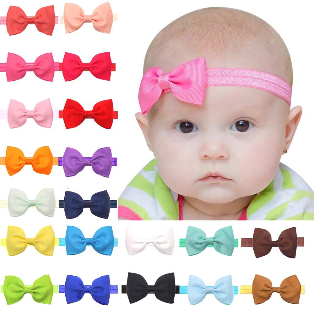 10/20Pcs Baby Headbands 2.75Inch Bows Hairbands Hair Bow Elastics Accessories for Baby Girls Newborn Infants Toddlers
