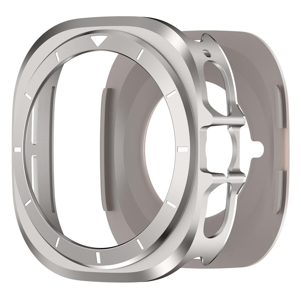 Hülle für Samsung Galaxy Watch Ultra 2025/7 47mm Metall+PC Bumper mit Skala für Galaxy Ultra 47mm Schutzschale Abdeckung