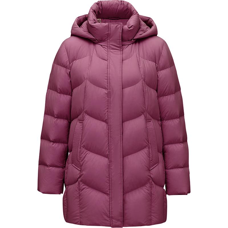 Tanboer Women's Mid-Length Hooded Down Jacket TW236558