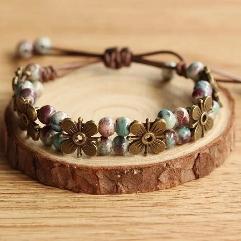 Fashion Small Flower Hand Catenary Sweet Sisters Chain Creative Birthday Gift Jewerly Accessories for Women Hand Decor Tools