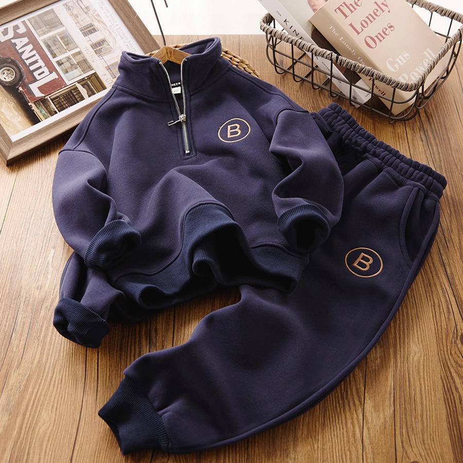 Jungen Frühlingskleidung, Modische Pulloveranzüge, Kinder Frühlings-Zweiteiler, Frühjahrs- und Herbstmodelle, Große Kinder