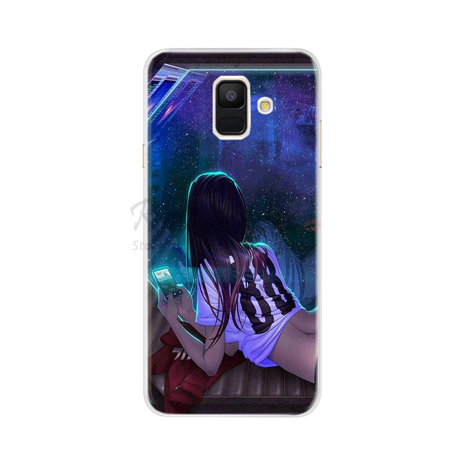 Case For Samsung Galaxy A6 2018 Transparent Cartoon Soft TPU Silicone Phone Cases Back Cover For Samsung Galaxy A6 A 6 Plus 2018