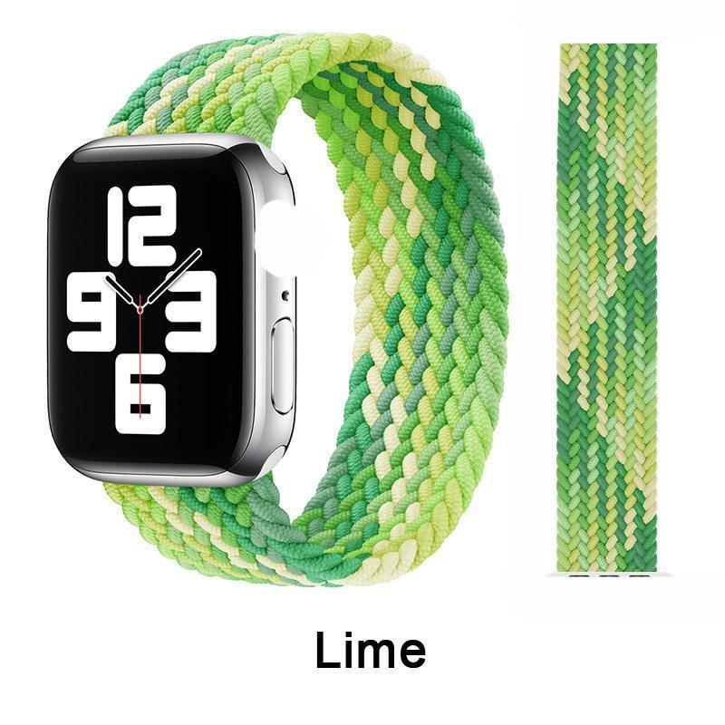 Elastic Braided Solo Loop Nylon Strap for Smart Watch Band Series 7 8 Ultra SE 6 49/45/41/44/40/38/42mm Series 3 4 Soft Nylon Breathable Belt Bracelet